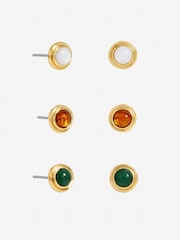 Mood Multicolour Stud Earrings 3 Pack - Larawan 1 ng 2