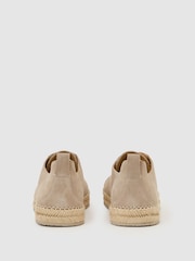 Reiss Stone Cade Suede Espadrille Lace-Up Trainers - Image 3 of 4