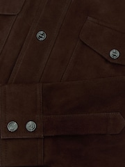 Reiss Finsbury Suede Twin-Pocket Trucker Jacket - Image 7 of 7