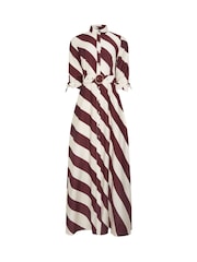 Star by Julien MacDonald Red Printed Stripe Shirt Dress - Image 2 of 2