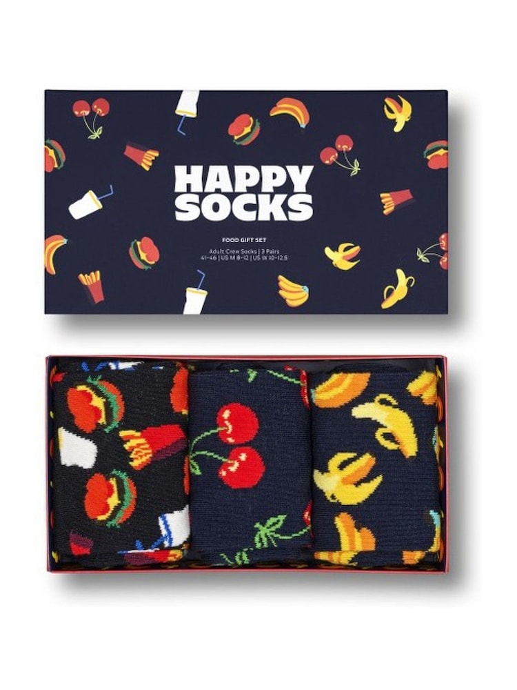 Happy Socks Blue Happy Socks 3-Pack Food Socks Gift Set - Image 5 of 5 Happy Socks Blue Happy Socks 3-Pack Food Socks Gift Set - Image 5 of 5