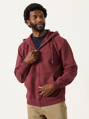 FatFace Hayle Plum Purple Zip Through Hoodie - Image 1 of 6