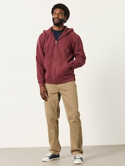 FatFace Hayle Plum Purple Zip Through Hoodie - Image 4 of 6