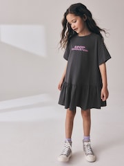 Charcoal Grey KPOP Demon Hunters T-Shirt Dress (6-16yrs) - Image 3 of 5