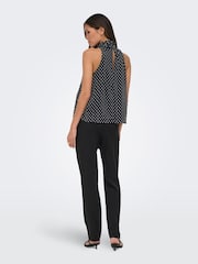 JDY Black Sleeveless Polka Dot Top - Image 3 of 6