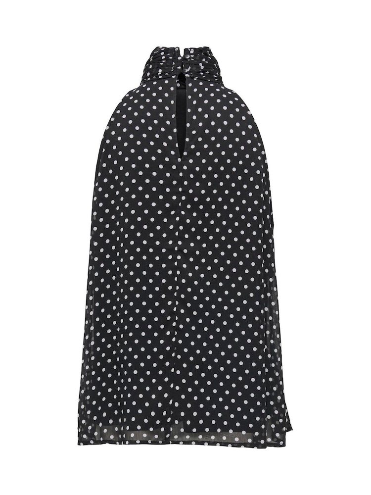JDY Black Sleeveless Polka Dot Top - Image 6 of 6