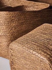 The Set 5 Pack Natural Low Rectangular Baskets - Image 5 of 7
