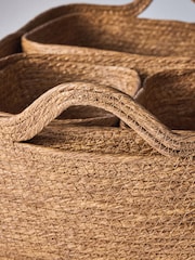 The Set 5 Pack Natural Low Rectangular Baskets - Image 7 of 7