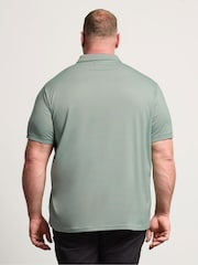 BadRhino Big & Tall Green Textured Polo Shirt - Image 2 of 5