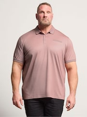 BadRhino Big & Tall Red Two Tone Textured Polo Shirt - Image 1 of 6