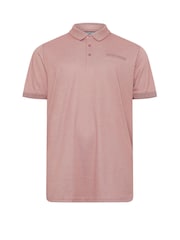 BadRhino Big & Tall Red Two Tone Textured Polo Shirt - Image 5 of 6