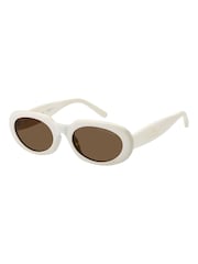 Marc Jacobs White Oval Sunglasses - Image 1 of 4
