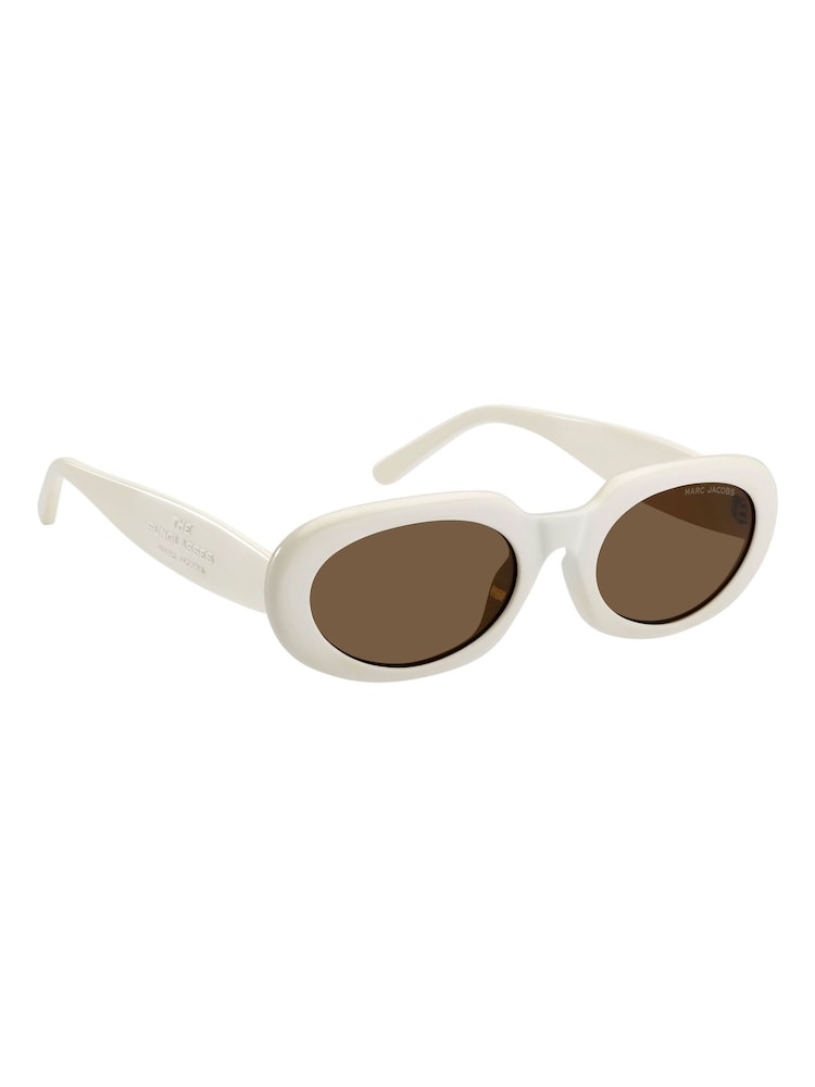 Marc Jacobs White Oval Sunglasses - Image 2 of 4 Marc Jacobs White Oval Sunglasses - Image 2 of 4