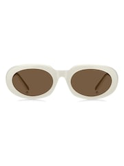 Marc Jacobs White Oval Sunglasses - Image 3 of 4
