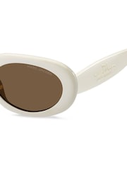 Marc Jacobs White Oval Sunglasses - Image 4 of 4