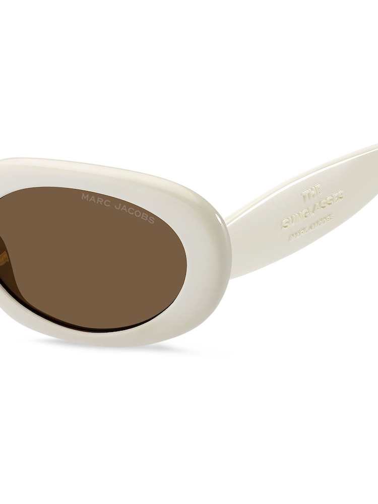 Marc Jacobs White Oval Sunglasses - Image 4 of 4 Marc Jacobs White Oval Sunglasses - Image 4 of 4