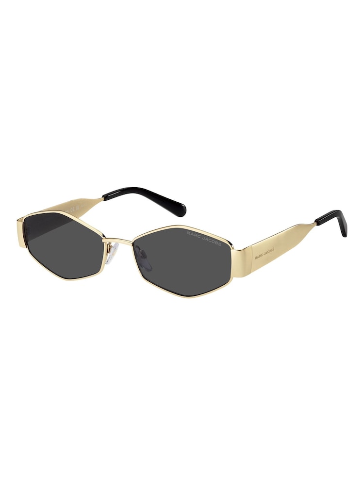 Marc Jacobs Gold Square Geometrical Sunglasses - Image 1 of 4