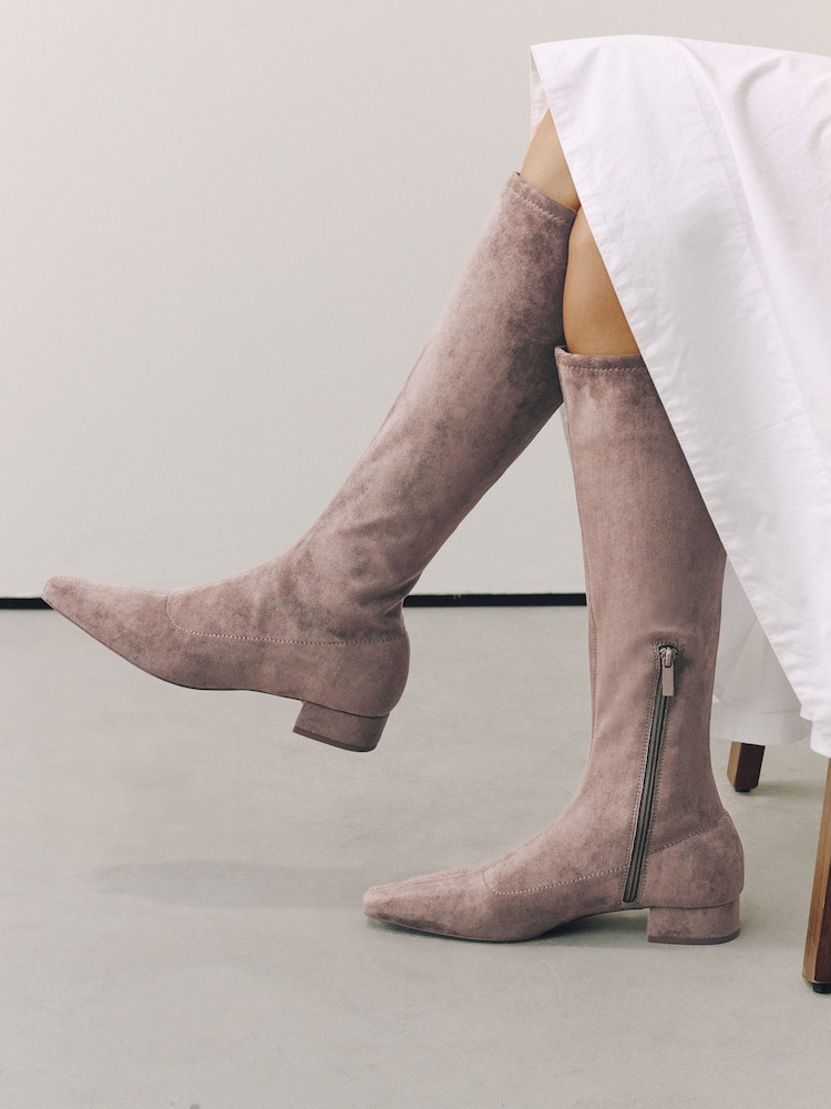 Taupe Brown - „Forever Comfort®“ aulinukai iki kelių su kaltu ant nosies - 1 paveikslėlis iš 10
