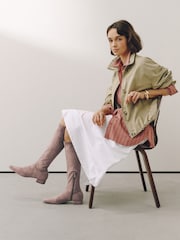Taupe Brown - „Forever Comfort®“ aulinukai iki kelių su kaltu ant nosies - 2 paveikslėlis iš 10