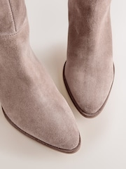 Taupe Forever Comfort® Whipstitch Knee High Slouch Boots - Image 4 of 5