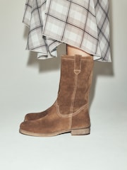 Marrón tostado - Pull On Midi Boots - Imagen 1 de 4