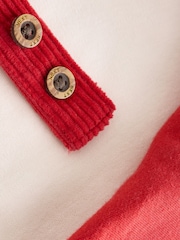Red Plain Cord Dungaree and Bodysuit Baby Set (0mths-2yrs) - Image 5 of 6