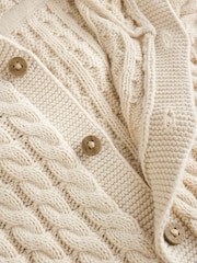 Neutral Knitted Cable Baby Romper (0mths-3yrs) - Image 4 of 6