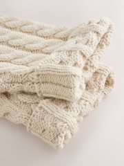 Neutral Knitted Cable Baby Romper (0mths-3yrs) - Image 5 of 6