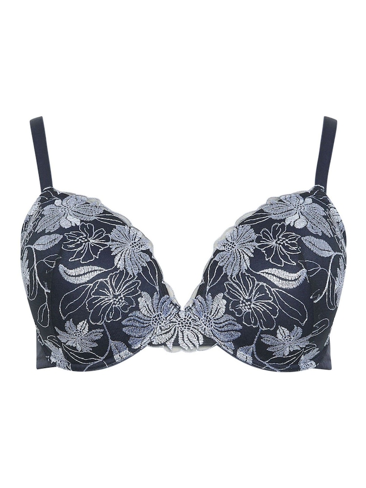 Yours Curve Blue Embellished Non Padded Bra 2 Pack - Image 8 of 8 Yours Curve Blue Embellished Non Padded Bra 2 Pack - Image 8 of 8