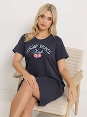 Yours Curve מארז של 2 כותונות לילה עם מכפלת נמוכה בגב - תמונה 4 מתוך 8