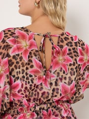 Yours Curve Brown Chiffon Throw On Cover-Up - Image 5 of 7