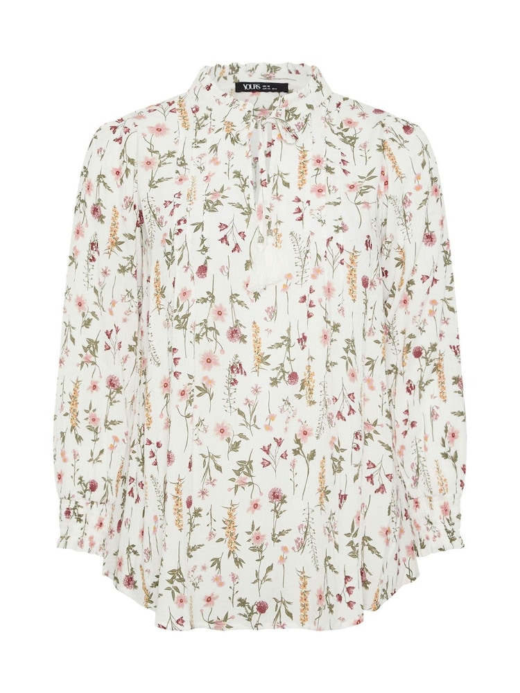 Yours Curve White Embellished Boho Blouse - Image 6 of 6