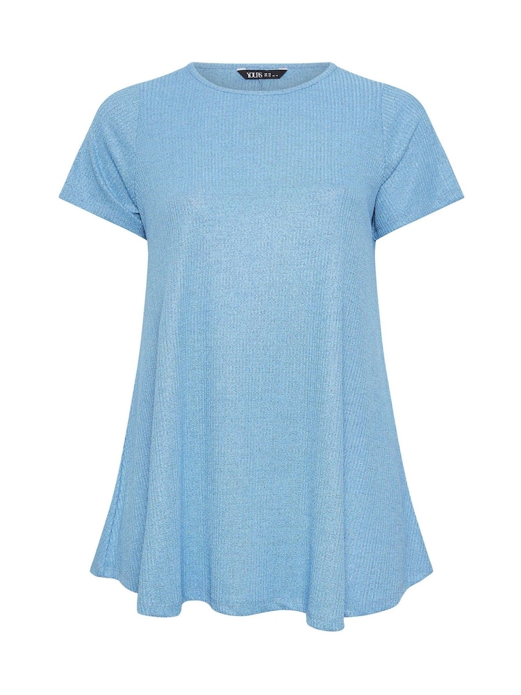 Yours Curve Weiches, geripptes T-Shirt - Bild 5 von 5