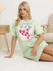 Yours Curve Green Sleeptee Nightie - Image 2 of 4