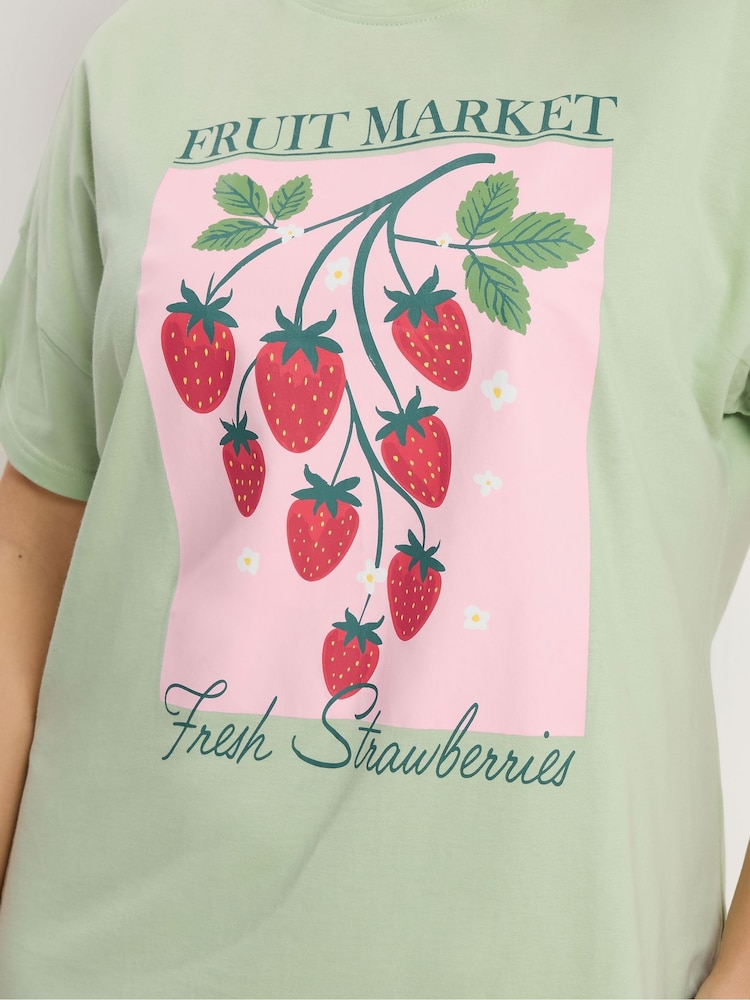 Yours Curve Green Sleeptee Nightie - Image 4 of 4 Yours Curve Green Sleeptee Nightie - Image 4 of 4