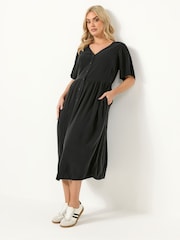 Yours Curve Black Chambray Maxi Tea Dress - Image 2 of 5