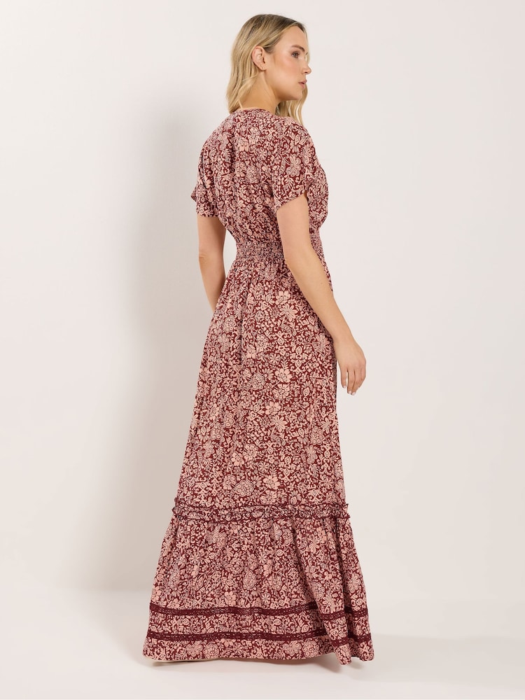 lace insert maxi dress Dianthus Lace Insert Maxi Dress