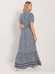 Long Tall Sally Blue Lace Insert Maxi Dress - Image 3 of 5