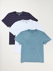 FatFace 3 Pack Navy Short Sleeve T-Shirt - Image 1 of 8