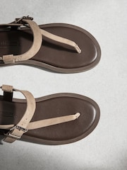 Neutral/Brown N. Premium Asymmetric Leather Sandals - Image 4 of 6