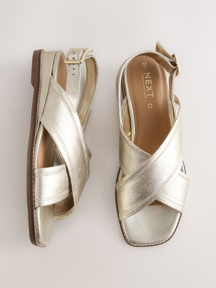 Gold Forever Comfort® Open Toe Sandals - Image 1 of 10 Gold Forever Comfort® Open Toe Sandals - Image 1 of 10