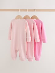 Pink Baby Sleepsuits 3 Pack (0mths-3yrs) - Image 4 of 9