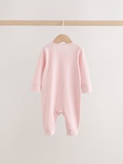 Pink Baby Sleepsuits 3 Pack (0mths-3yrs) - Image 5 of 9