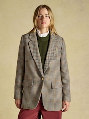 Hackmore Check Relaxed Fit Tweed Blazer With Wool - Image 1 of 10