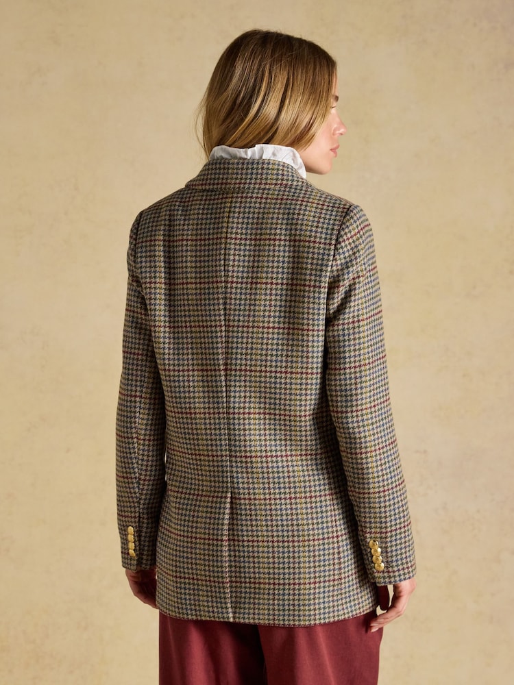 Hackmore Check Relaxed Fit Tweed Blazer With Wool - Image 2 of 10 Hackmore Check Relaxed Fit Tweed Blazer With Wool - Image 2 of 10