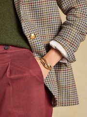 Hackmore Check Relaxed Fit Tweed Blazer With Wool - Image 4 of 10
