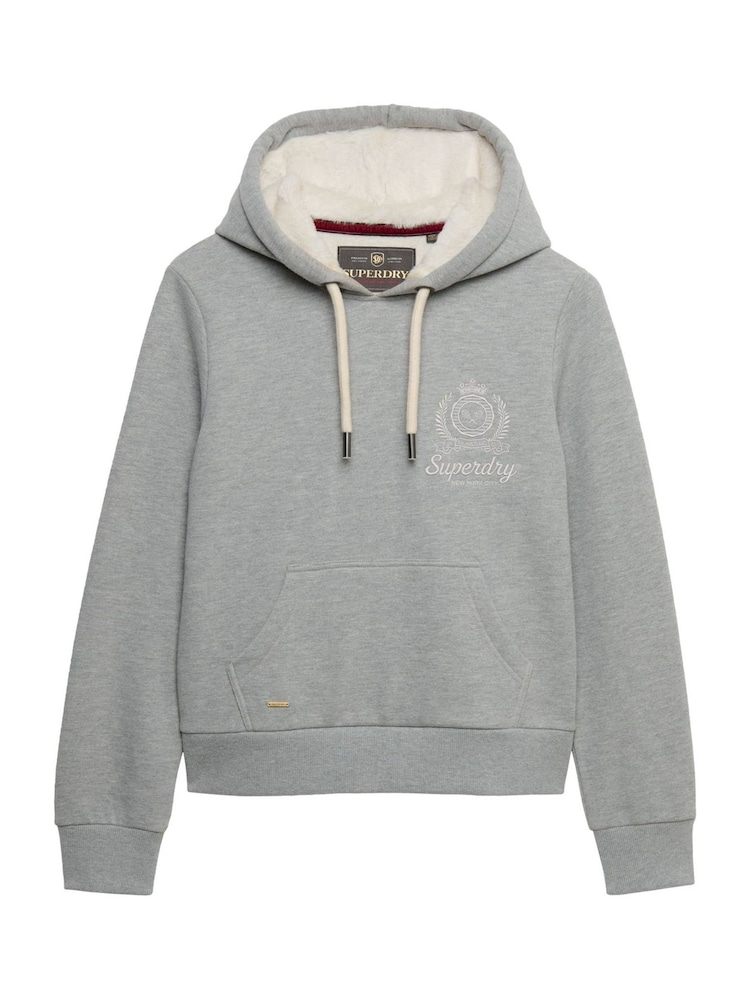 SUPERDRY Grey SUPERDRY Finest Goods Relaxed Hoodie - Image 6 of 6 SUPERDRY Grey SUPERDRY Finest Goods Relaxed Hoodie - Image 6 of 6