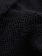 Black Textured Knitted Crew Neck Jumper (3-16yrs) - Image 4 of 4