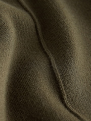 Khaki Green Funnel Neck Zip Through Cardigan (3-16yrs) - Image 3 of 4