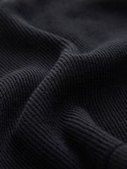 Black Knitted Zip Neck Polo Shirt (3-16yrs) - Image 4 of 4